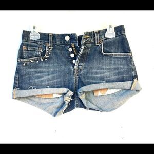 Lucky Brand Shorts Studded Denim Pants 0 25